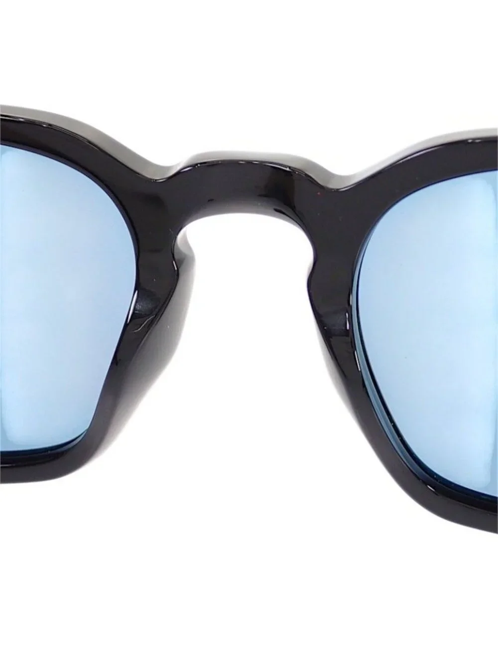 Prada Metal Plaque Sunglasses Eyewear Black Turquoise Blue Gold